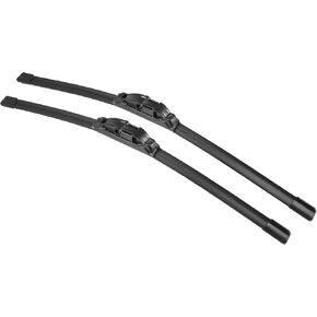 X AUTOHAUX 2pcs 21"+20" Silicone Front Windshield Wiper Blade for Volkswagen Passat 2005-2010 Windscreen Wiper OE Replacement Set All-Seasons Not for J/U Hook