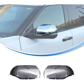 2PCS Side Door Mirror Cover for Toyota Tundra 2022-2024/ Sequoia 2023-2024, Car Exterior Rear View Mirror Housing Protector Cover Cap Self-adhesive Accessories ABS (with turn signal lights)