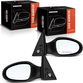 A-Premium Pair (2) Driver and Passenger Side Power Door Mirror - Compatible with Nissan Altima 2005-2006 - Non-Heated Non-Folding Black Outside Rear View Mirror - Replace# 96302ZB080
