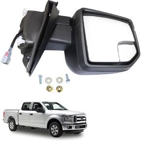 Passenger Right Side Power Mirror Compatible With Ford F-150 Pickup 2015 2016-2020 Without Power Fold Without Signals With Power Glass Without Power Fold Without Signal Lamps FL3Z17682BB FL3Z17682BA