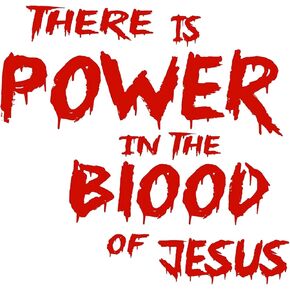 Power Blood Jesus Christ Lord GOD Bible Truck Car Window Vinyl Decal Sticker 6" (Red)