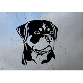 Custom Decal Car for Rottweiler Dog k9 Rottie for Car, Truck, Funny, Tumbler, Window, Motorcycle, Helmet, Bumper, Decal for Laptop, Phone, Home Decoration / 4 in x 4.5 in/Black