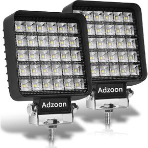 LED Tractor Lights 2 Pcs 4 Inch 12v Flood Light Round Waterproof Square LED Driving Work Lights for Equipment Vehicle Off Road SUV ATV UTV 4WD