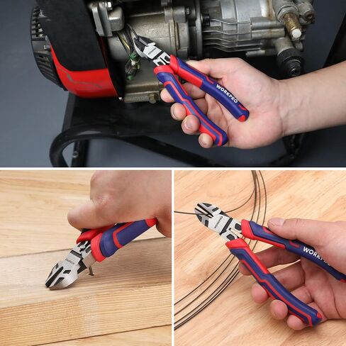 WORKPRO 6" Wire Cutters Heavy Duty CRV Steel, Diagonal Pliers for Cutting Wires Craft, Comfort Grip Handle in Saudi Arabia
