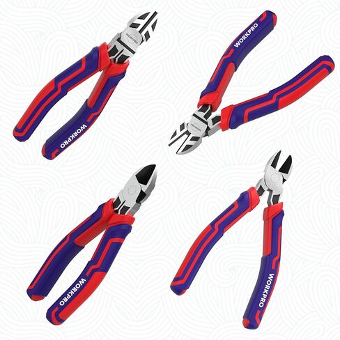 WORKPRO 6" Wire Cutters Heavy Duty CRV Steel, Diagonal Pliers for Cutting Wires Craft, Comfort Grip Handle in Saudi Arabia