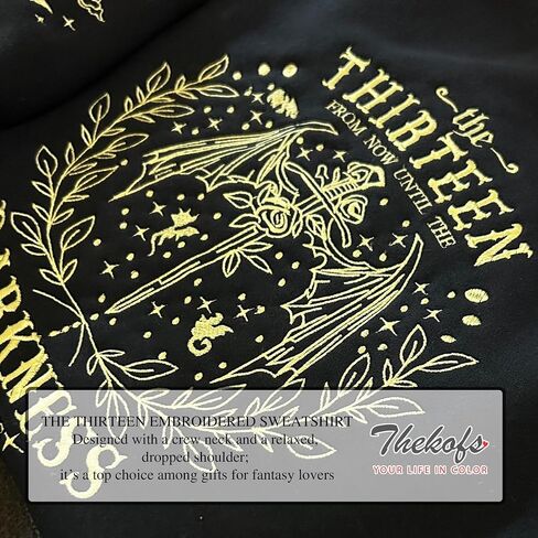 Embroidered Book Lovers Sweatshirt, Throne The Thirteen From Now of Glass Sweatshirts, Tog merch, Sjm merchandise in Saudi Arabia