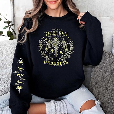 Embroidered Book Lovers Sweatshirt, Throne The Thirteen From Now of Glass Sweatshirts, Tog merch, Sjm merchandise in Saudi Arabia