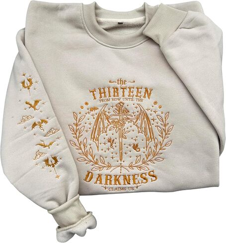 Embroidered Book Lovers Sweatshirt, Throne The Thirteen From Now of Glass Sweatshirts, Tog merch, Sjm merchandise in Saudi Arabia