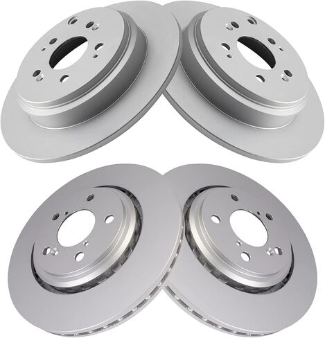 TRQ Front & Rear Brake Coated Rotor Kit Compatible with Lexus GX460 Toyota 4Runner Truck SUV in Saudi Arabia