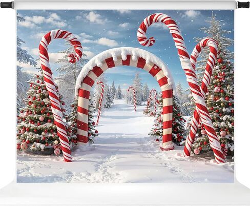 Kate Christmas Backdrops Children Christmas Party Decor Backdrop Candy House Winter Outdoor Scene, 7x5ft in Saudi Arabia