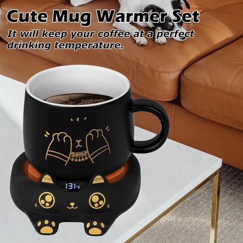 PUSEE Mug Warmer,Coffee Warmer for Desk Candle Warmer Auto Shut Off,Coffee Cup Warmer with 3 Temp Settings,Electric Beverage Warmer Plate for Coffee,Tea,Water Milk and Cocoa(Not Include Cup) in Saudi Arabia