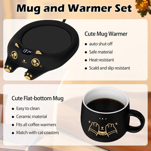 PUSEE Mug Warmer,Coffee Warmer for Desk Candle Warmer Auto Shut Off,Coffee Cup Warmer with 3 Temp Settings,Electric Beverage Warmer Plate for Coffee,Tea,Water Milk and Cocoa(Not Include Cup) in Saudi Arabia