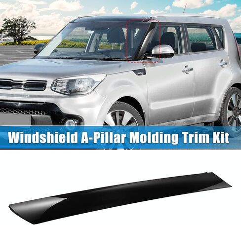 X AUTOHAUX Pair Windshield A-Pillar Trim Panel for Kia Soul 2010-2013 Driver and Passenger Outer Side Replaces 861802K500 861702K500 Front Left and Right in Saudi Arabia