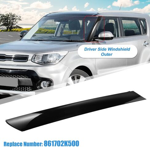 X AUTOHAUX Pair Windshield A-Pillar Trim Panel for Kia Soul 2010-2013 Driver and Passenger Outer Side Replaces 861802K500 861702K500 Front Left and Right in Saudi Arabia