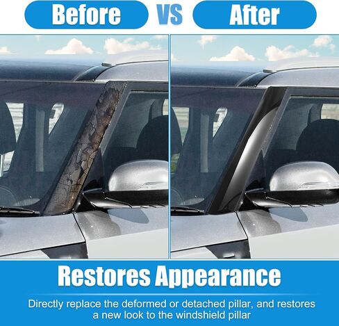 X AUTOHAUX Pair Windshield A-Pillar Trim Panel for Kia Soul 2010-2013 Driver and Passenger Outer Side Replaces 861802K500 861702K500 Front Left and Right in Saudi Arabia