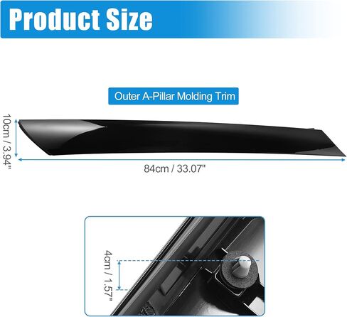 X AUTOHAUX Pair Windshield A-Pillar Trim Panel for Kia Soul 2010-2013 Driver and Passenger Outer Side Replaces 861802K500 861702K500 Front Left and Right in Saudi Arabia