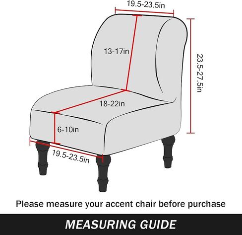 Armless Accent Chair Covers, Stretch Armless Chair Slipcover Soft Print Armless Chair Covers Furniture Protector for Living Room Bedroom (Yellow) in Kuwait