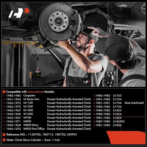 أسطوانة القابض التابعة A-Premium متوافقة مع International Cargostar، M Series Van، M1100، M1200، M1400، M700، M800، M800 Navy، M800 Post Office، S1723، S1724، S1754، S1823، S1824، S1853، S1853FC in Saudi Arabia
