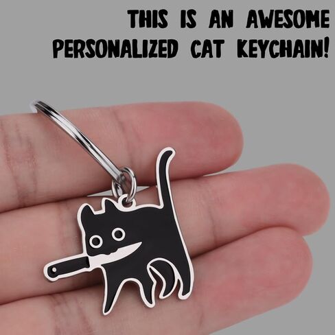 Funny Keychain for Women Men Cat Lovers Christian, Keyring for Couple Stuff Christmas Birthday in Saudi Arabia