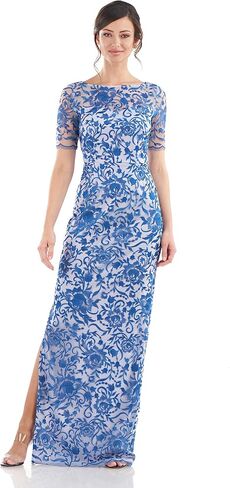 JS Collections Women's Alexis Elbow Sleeve Gown in Kuwait
