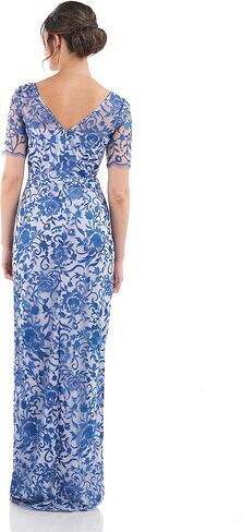 JS Collections Women's Alexis Elbow Sleeve Gown in Kuwait