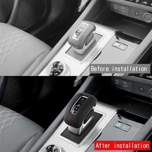 Center Gear Shift Knob Cover Trim Carbon Fiber Grain Consoles Accessories for Mitsubishi Outlander 2022 2023 2024 PHEV 2023 2024 in Saudi Arabia