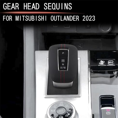 Center Gear Shift Knob Cover Trim Carbon Fiber Grain Consoles Accessories for Mitsubishi Outlander 2022 2023 2024 PHEV 2023 2024 in Saudi Arabia