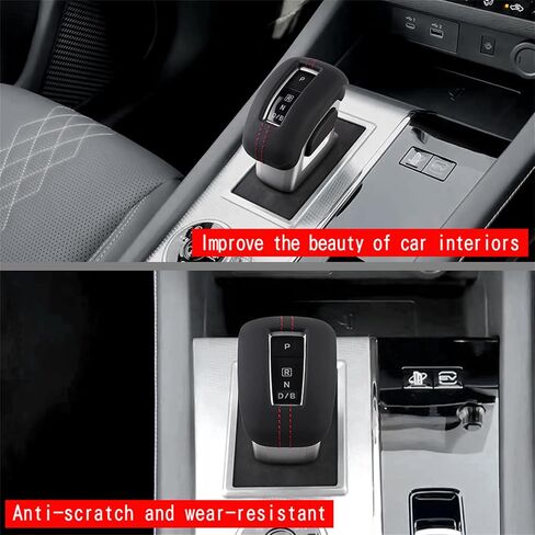 Center Gear Shift Knob Cover Trim Carbon Fiber Grain Consoles Accessories for Mitsubishi Outlander 2022 2023 2024 PHEV 2023 2024 in Saudi Arabia