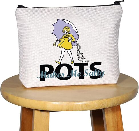 G2TUP POTS هدية التوعية POTS Makes Me Salty حقيبة مكياج POTS Syndrome Fighter Warrior حقيبة مستحضرات التجميل هدية التوعية بخلل النطق (POTS Makes Me Salty MB) in Saudi Arabia