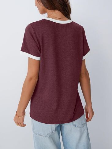 AUTOMET Womens Shirts Short Sleeve Tops Business Casual Tee Spring Summer Clothes Trendy Fashion Dressy Blouses Outfits 2025 in Kuwait