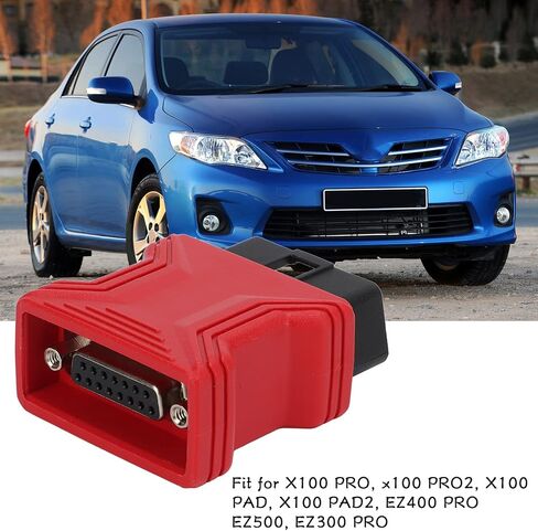 Obd2 16 Pin محول Connetor، Obdii Plug تشخيص كابل موصل بديل لـ X100 Pro X100 Pro2 X100 Pad X100 Pad2 Ez400 Pro Ez500 Ez300 Pro in Saudi Arabia