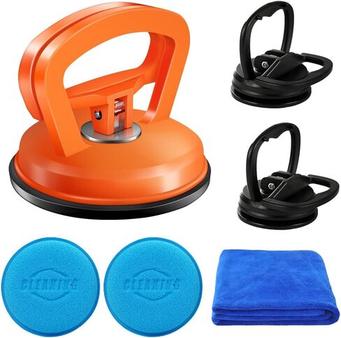 مجتذب دنت، مجتذب إصلاح دنت، 3 حزمة إزالة دنت قوية لا أثر لها لإصلاح السيارات شاشة الكمبيوتر والبلاط الزجاجي مرآة رفع وتحريك الأشياء (برتقالي) in Kuwait