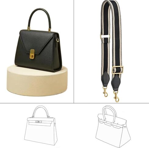 Purse Strap Replacement Crossbody Bags Handbag Wide Canvas Leather Adjustable in Kuwait