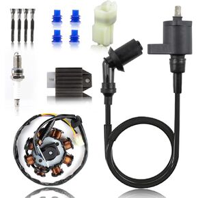 Voltage Regulator Rectifier Ignition Coil Stato Spark Plug for Polaris Outlaw 50 2008-2015 Outlaw 90 2007-2014 Sportsman 90 2007-2014 0453559 0454949