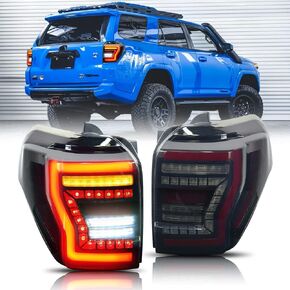 T T-ABC Smoked Taillight Compatible with 2010-2024 Toyota 4Runner Tail Light Limited Nightshade Venture TRD Off Road Pro Sport Trail SR5 Premium Rear Lights Sequential Accessories Replacement (Raptor)
