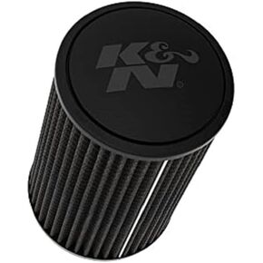 K&N Dryflow Lifetime Universal Clamp-On Air Filter: Dry Synthetic, Washable, Oil-Free: Flange Diameter: 3.5 In, Filter Height: 9 In, Flange Length: 1.55 In, Type: Dry Synthetic, RU-3111HBK