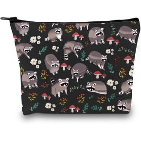XYANFA Raccoon Makeup Bag Raccoon Gift For Raccoon Lover Raccoon Themed Gift Trash Panda Gift Raccoon Zipper Pouch