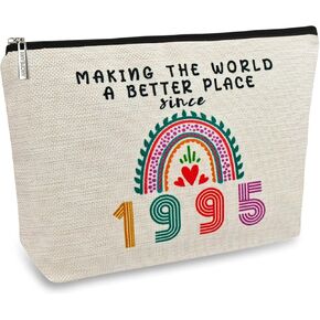 29th Birthday Gifts for Her Makeup Bags, 29th Birthday Decorations for Women, 1996 Anniversary 29 Year Old Gift Ideas for Wife, Sister, Best Friend Female, Mothers Day, Christmas Cosmetic Travel Bag