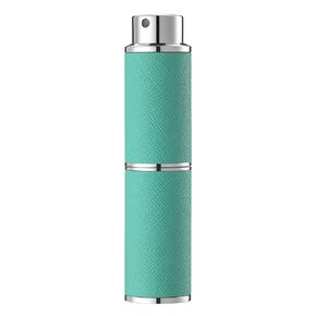 2PCS Perfume Atomizer, 8ML Leather Empty Cologne Sprayer, Mini Perfume Spray Bottle for Travel (Black, Pink)