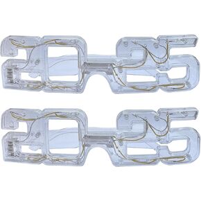 2 Pack of 2025 LED New Year's Light up Plastic Party Glasses Celebration Eyeglasses ( 2 of Blue )