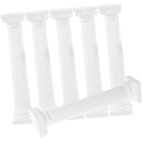 YARNOW 6 Pcs Roman Column Model Greek Columns Plastic Greek Columns and Pillars (1.3 x 6 Inch)