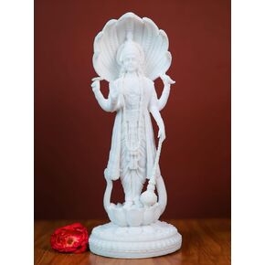 Lord Vishnu Statue, 31 cm Vietnam Marble Standing Vishnu Idol, Hindu God Vishnu Figure, Vishnu Bhagwan ki Murti, Narayana Statue
