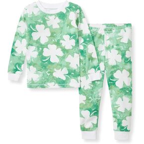 Burt's Bees Baby Baby Girls' Pajamas, Tee and Pant 2-Piece Pj Set, Take Me to Paris 2-PK, 12 Months