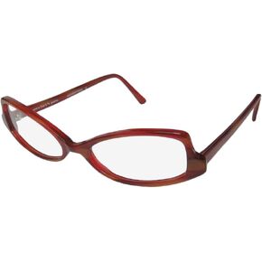 Harry Lary's Stacey For Ladies/Women Designer Full-Rim Shape Handmade From France Eyeglasses/Spectacles (51-18-0, Burgundy/Ochre)