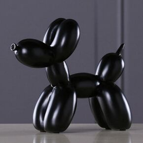 Balloon Dog Sculpture Balloon Dog Statue - Balloon Animal Decor Cute Animal Crafts Figurine - Desktop Shelf Ornament Decoration for Home Bedroom Living Room Decor(Light Blue)
