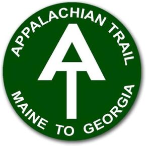 Round Green Appalachian Trail Maine to Georgia Sticker (Hiking Trail Explore Nature Walk Vinyl Decal (3 inch)