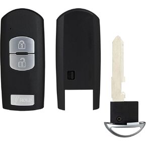 StandardAutoPart 3 Button Proximity Remote Smart Key Shell Case Compatible with Mazda 3 CX3 CX5 CX9 WAZSKE13D01 (Shell Case)