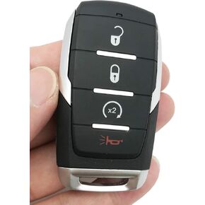 Keyless Entry Remote Key Fob Cover Case fit for 2019 2020 2021 2022 Dodge Ram 1500 Key Fob Shell (Buttons 4)