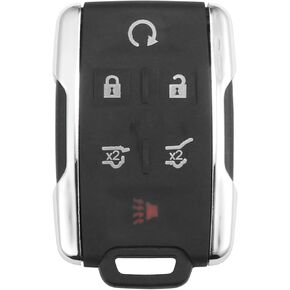 X AUTOHAUX 6 Button Keyless Entry Remote Control Replacement Key Fob Proximity Smart Fob M3N32337100 for Chevrolet Suburban 315MHz Silver Tone Frame