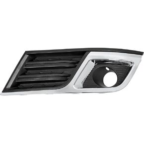 KUAFU Fog Light Bezel Compatible with 2013-2017 Chevrolet Traverse Right Front Bumper Fog Lamp Cover Plastic(ABS) Black & Silvery Textured Replacement for 20988620 GM1039148